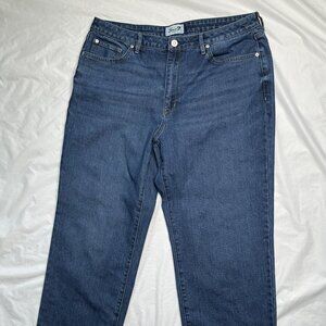 Seven7 Jeans Womens 14 Blue Loose Straight Leg Denim